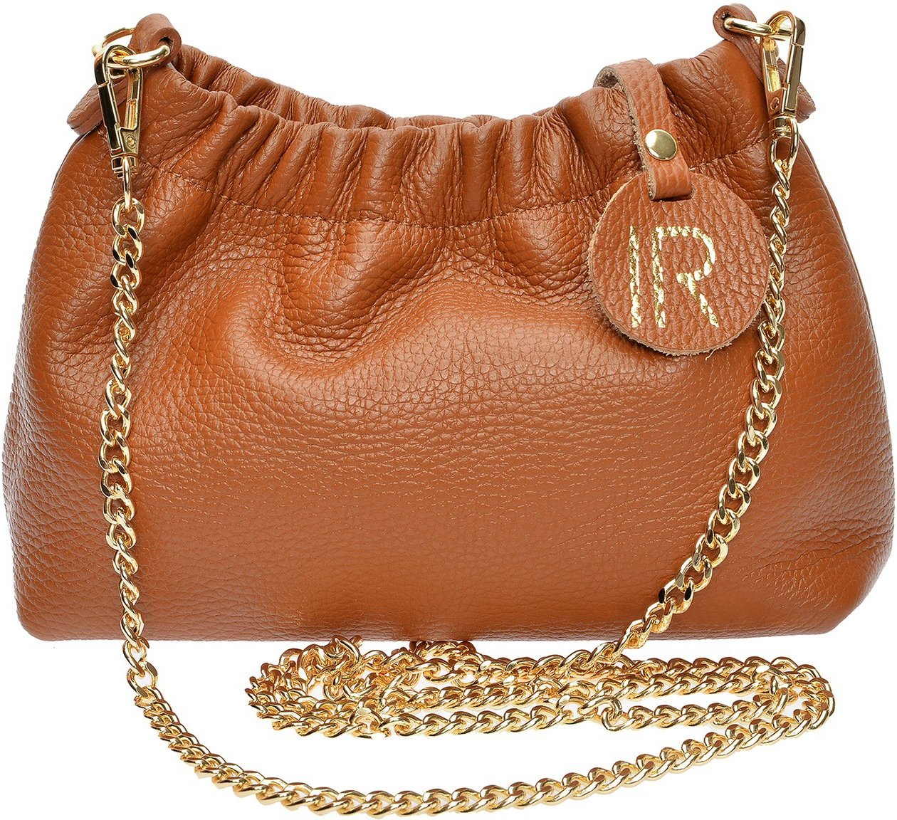 Isabella Rhea Braune Lederhandtasche