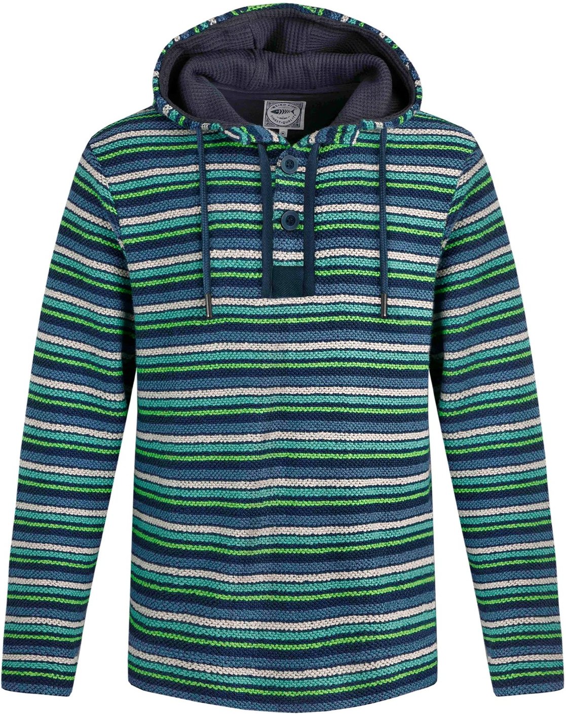 Thumbnail - Weird Fish - "Payson" Kapuzenpullover Knopfhals für Herren (Fähnrich Blau)