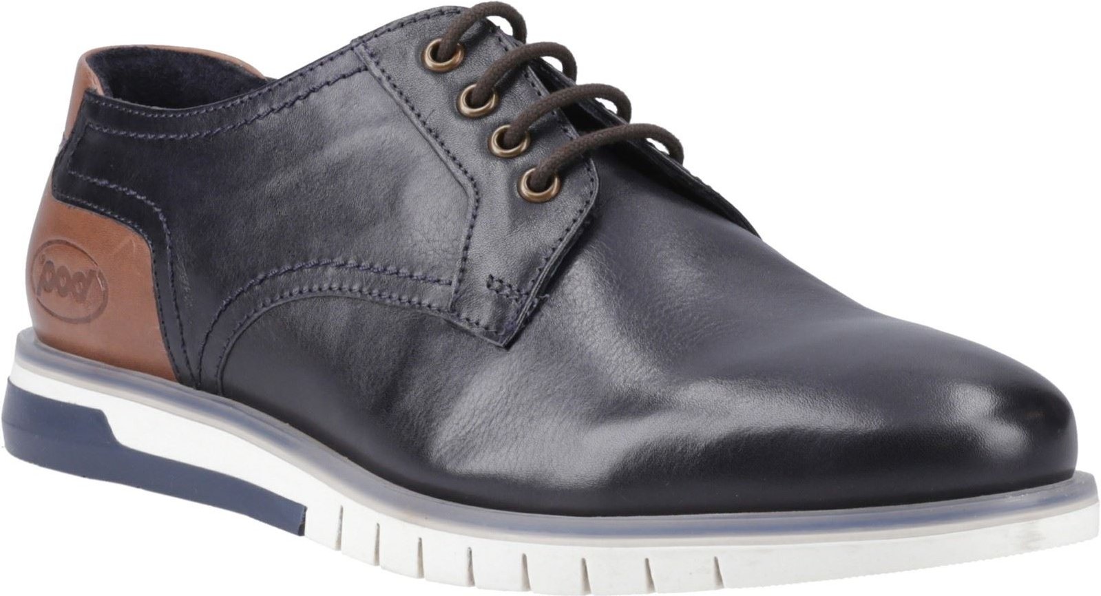 Pod Cillian Leder Herren Schnürschuhe Navy