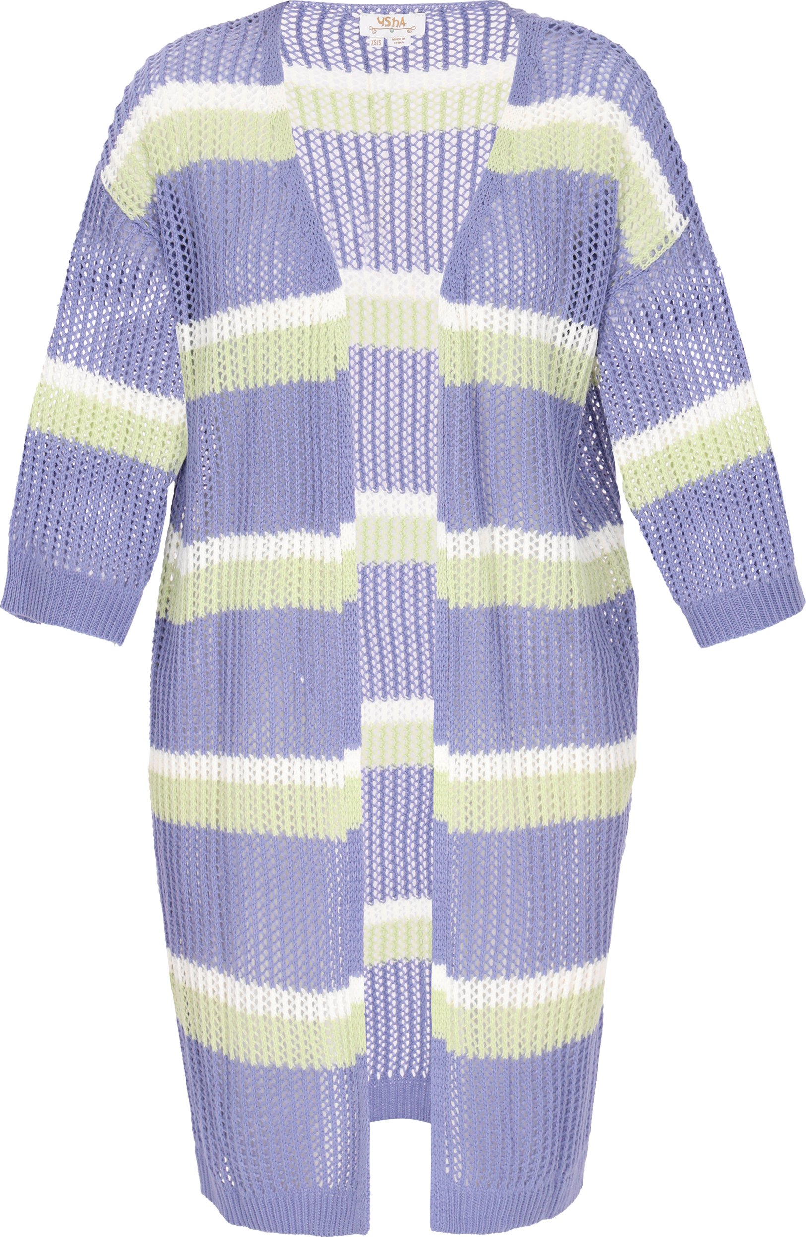 usha Strickjacke Frauen cremeweiß hellgrün blau