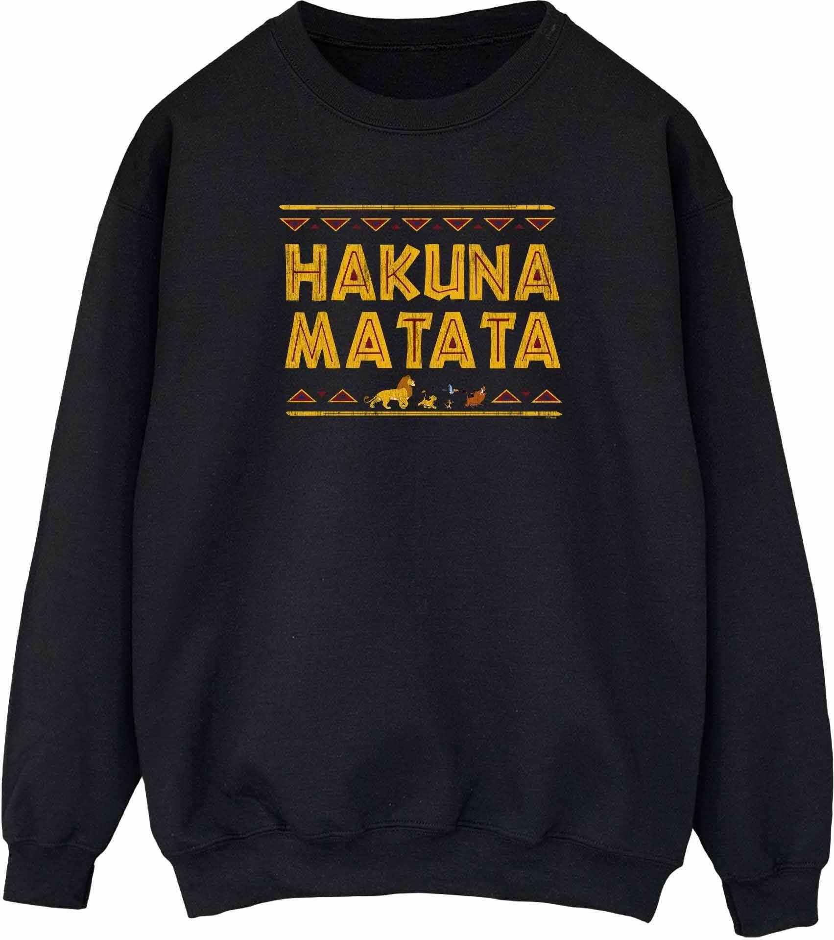 Disney - "The Lion King Hakuna Matata" Sweatshirt für Damen (Schwarz)