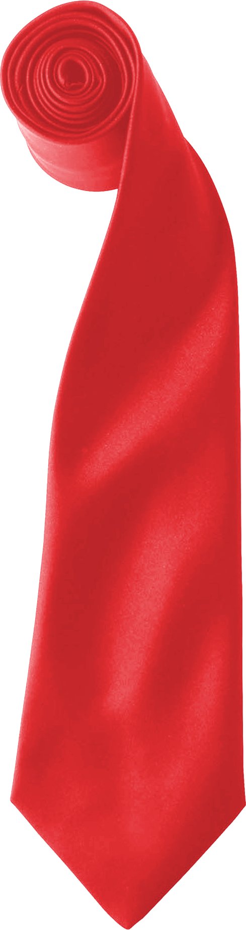 Thumbnail - Premier Colours Herren Satin Clip Krawatte (2er Pack) (Erdbeerrot)