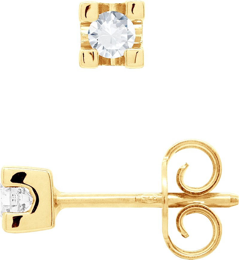 DIADEMA - Ohrringe mit Diamanten - Gelbgold