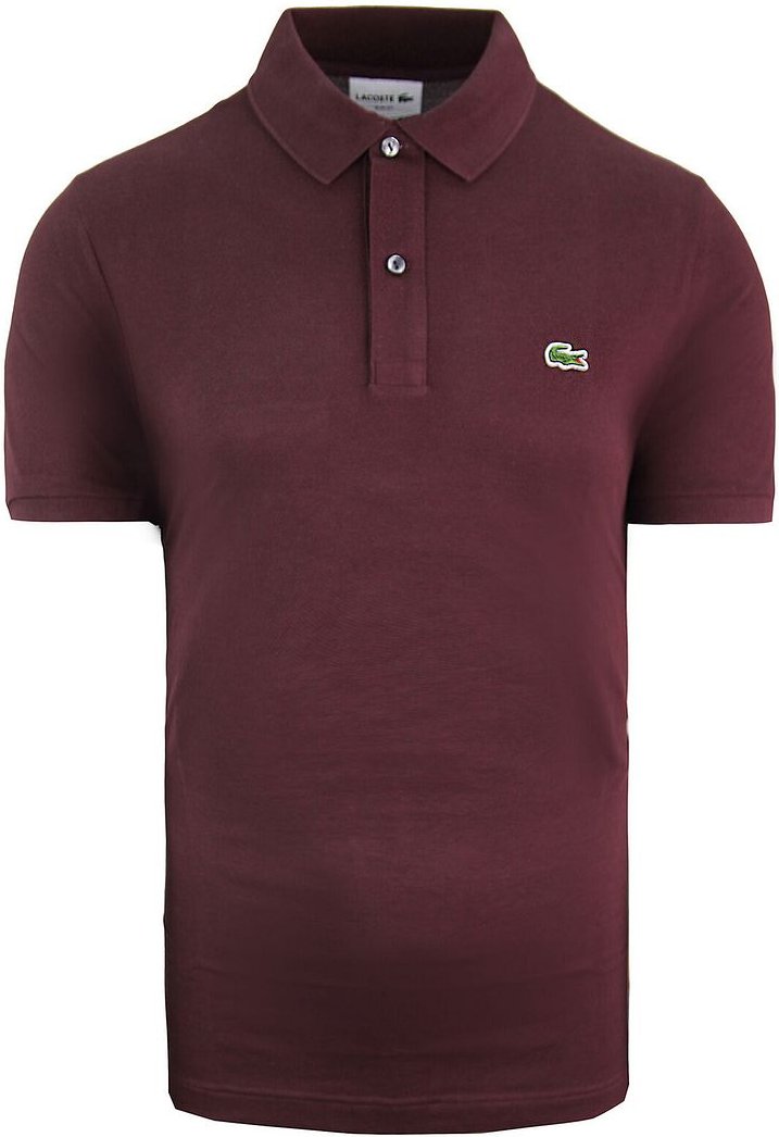 Lacoste Slim Fit Herren Burgunder Polo -Hemd
