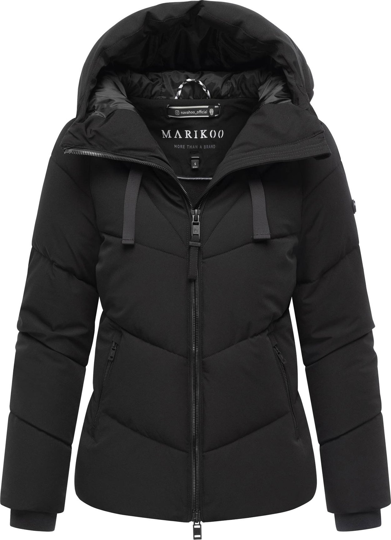 Marikoo Damen Wintersteppjacke Kwamee mit Kapuze & Zwei-Wege-Reißverschluss