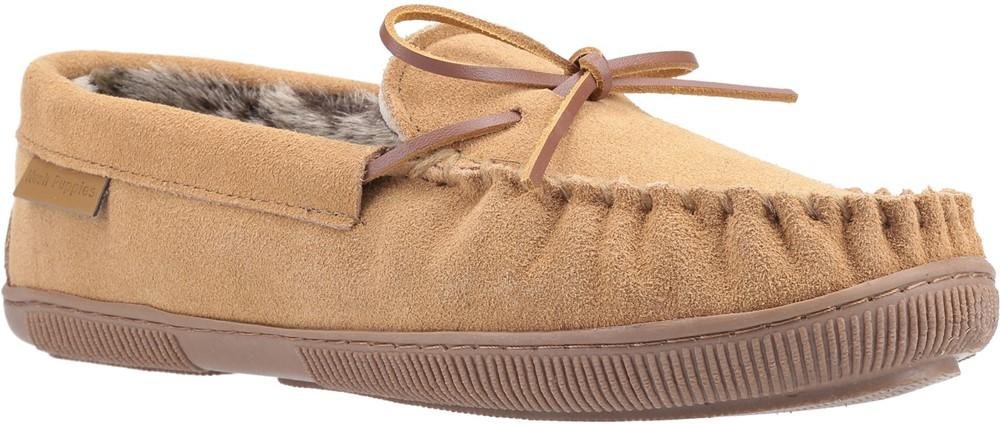 Thumbnail - Hush Puppies Herren Ace Slip On Leder Pantoffel (Tan)