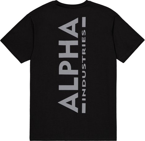 Backprint Reflective Print T-Shirt