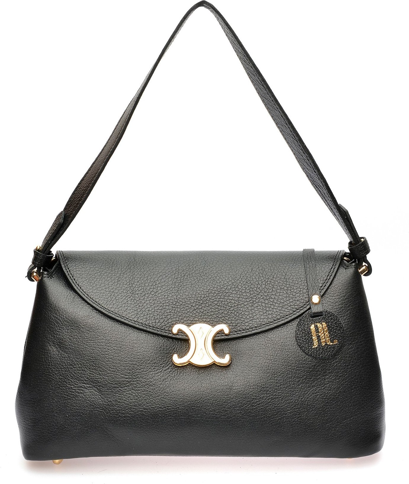 Anna Luchini Schwarz Rindsledertasche