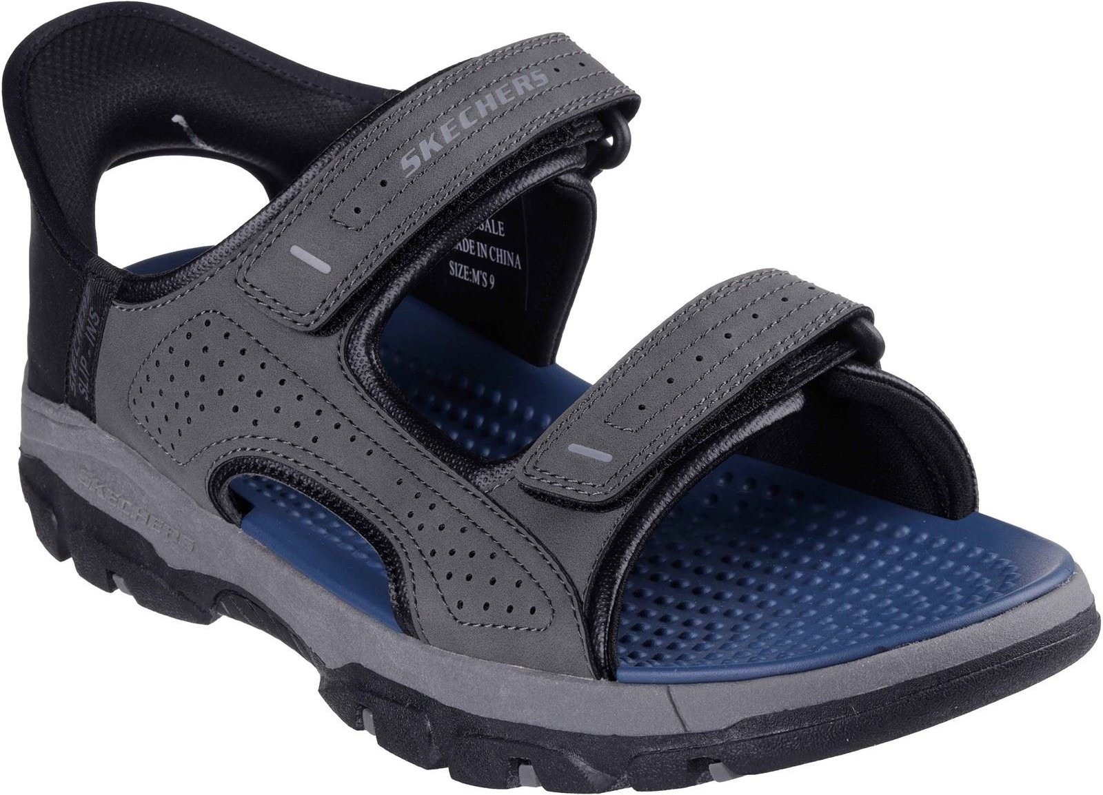 Skechers Tresmen - Reece Polyurethan Herren Charcoal Standard Sandalen