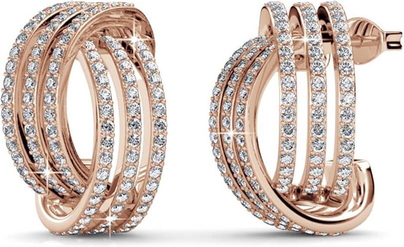 Cherish Ohrringe - Roségold und Kristall