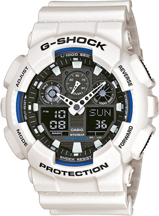 Casio G-shock Weiß Herren Armbanduhr GA-100B-7AER