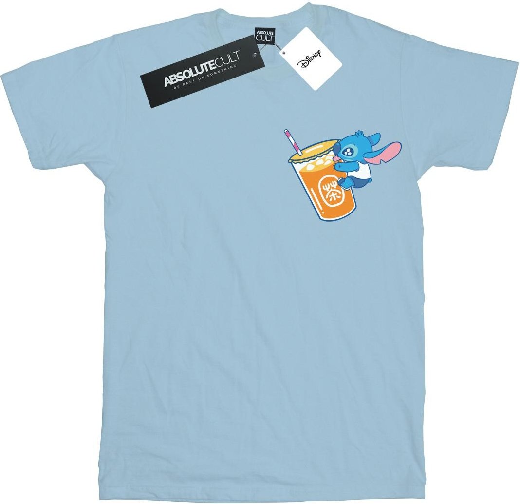 Disney - "Lilo And Stitch Drink" T-Shirt für Mädchen (Babyblau)