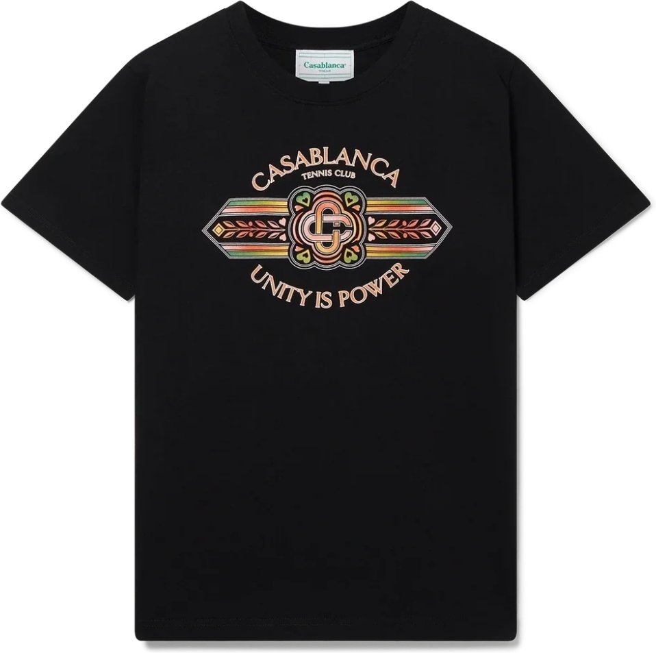 Casablanca Schwarzes Unity Ist Stärke T-Shirt