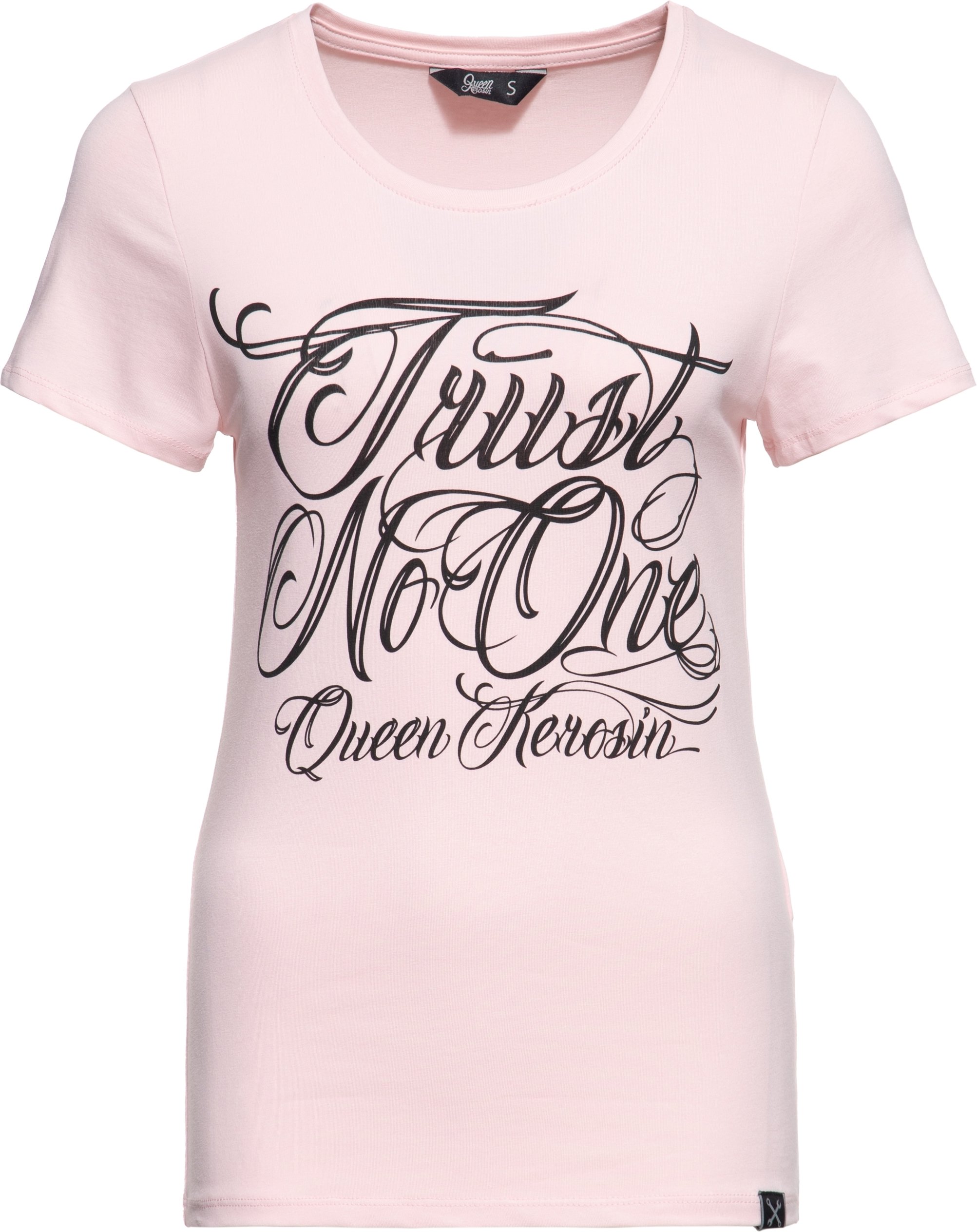 Thumbnail - Queen Kerosin Damen Classic T-Shirt Trust no One pink