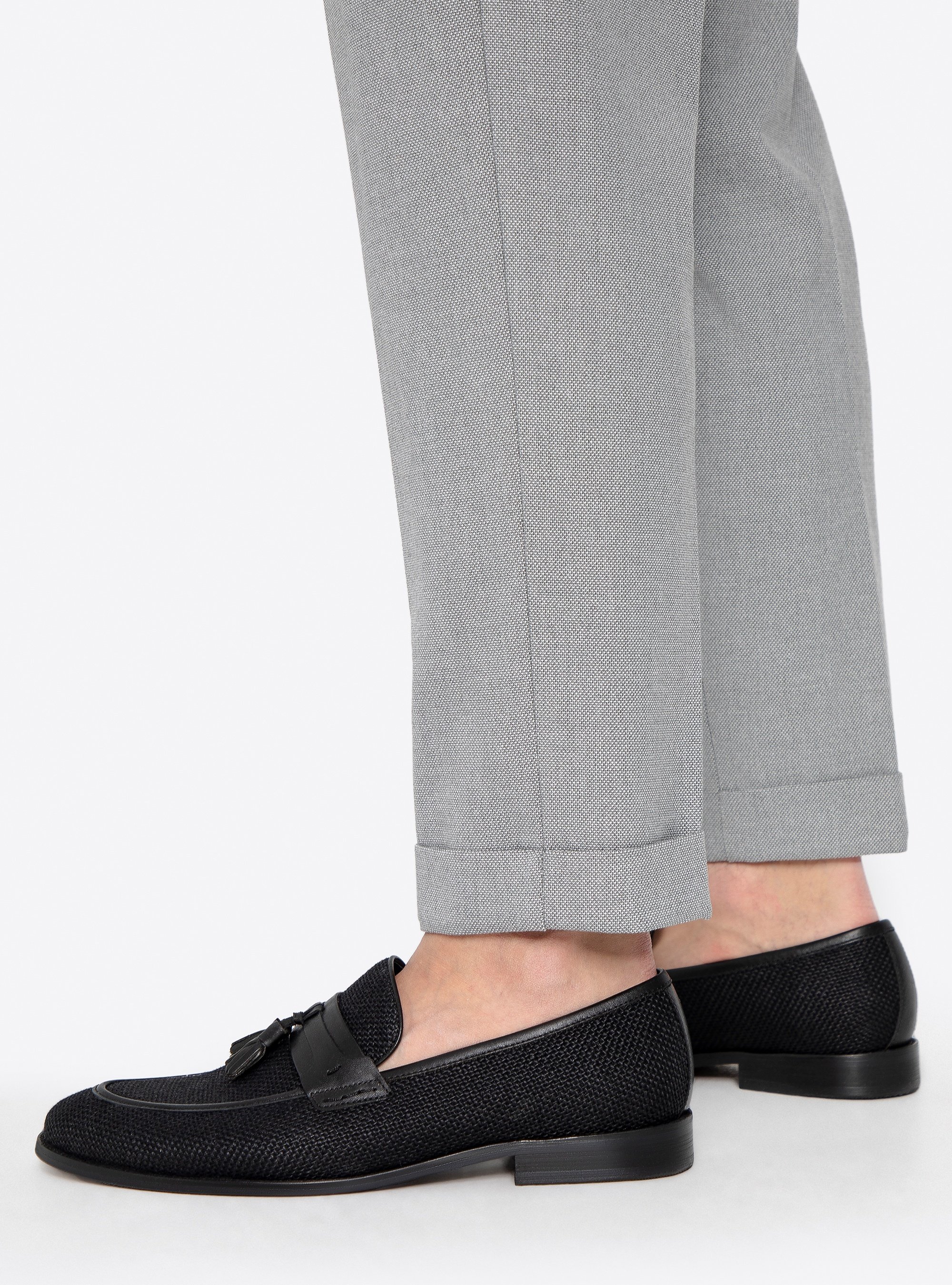 Wittchen Herren-Quastenslipper, schwarz, Echtleder