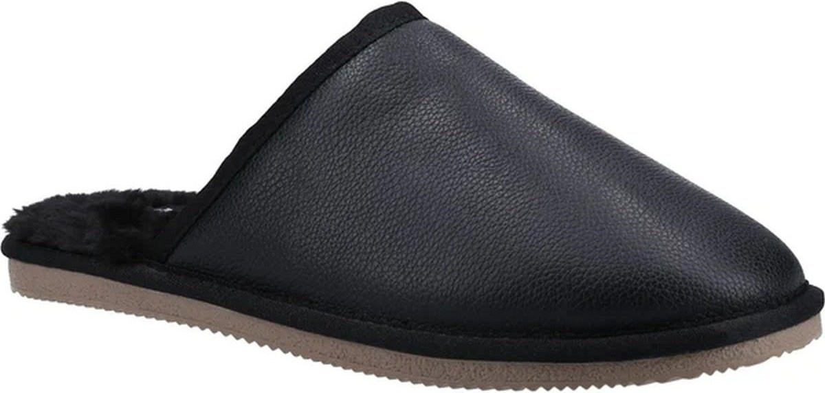 Hush Puppies Herren Coady Leder Hausschuhe (Schwarz)