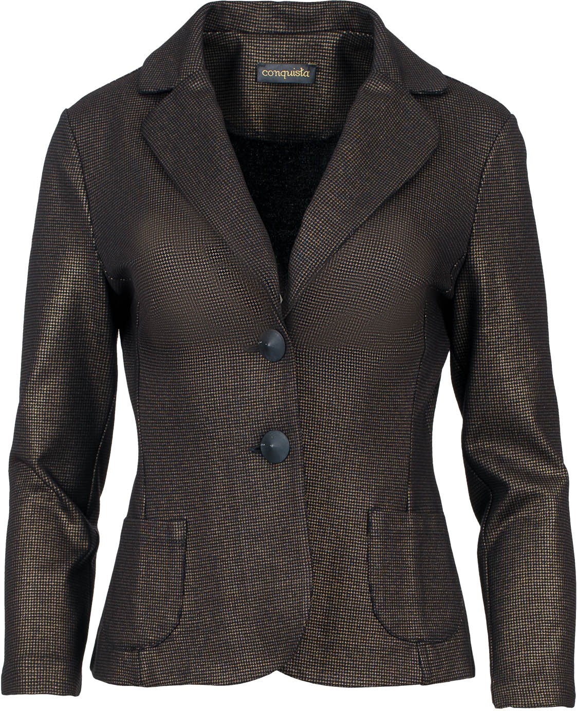 Taillierte Print Punto di Roma Jacke mit aufgesetzten Taschen