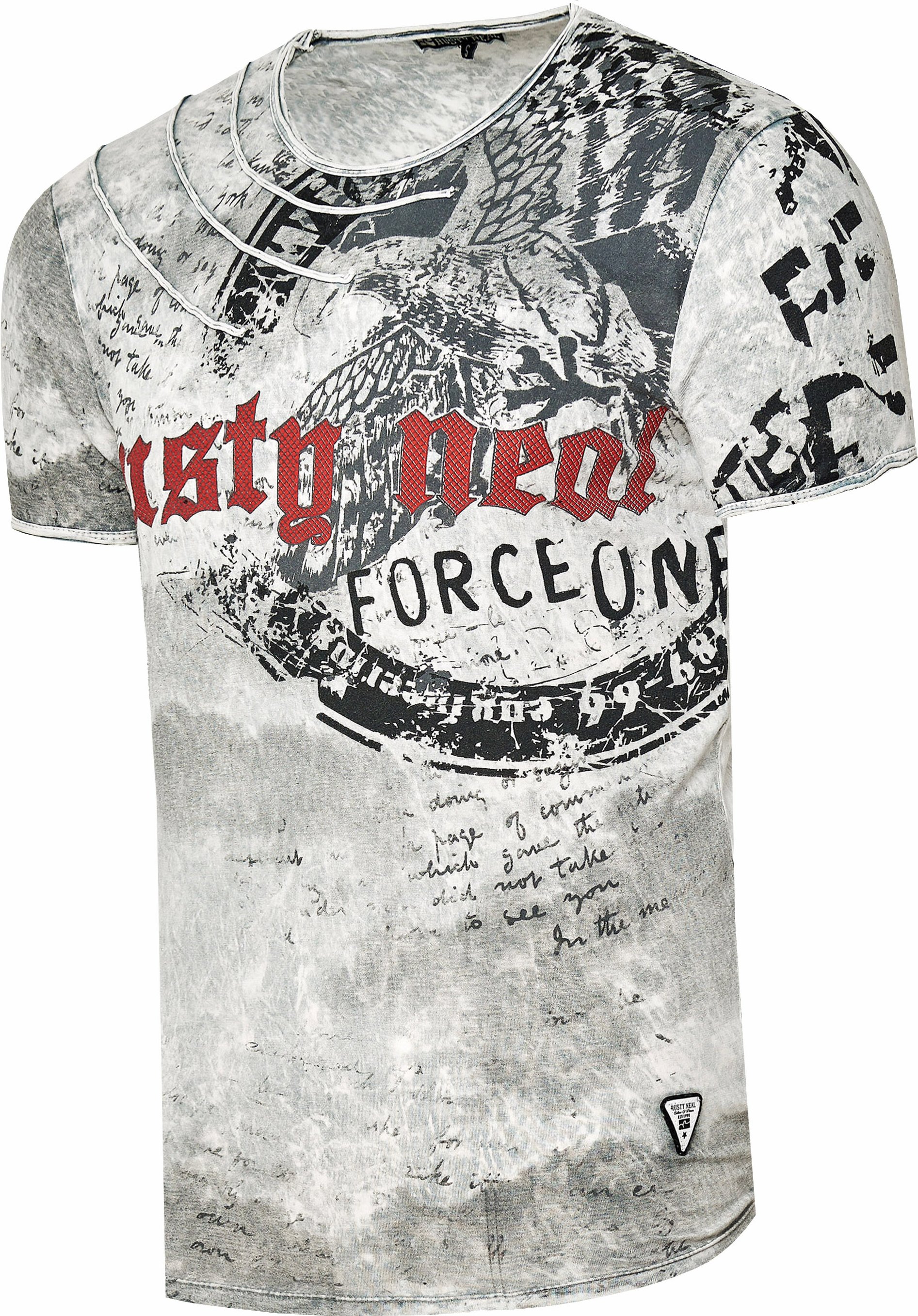 Thumbnail - Verwaschenes T-Shirt mit Eagle-Print