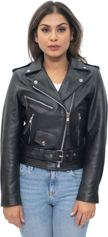 Damen-Bikerjacke aus Brando-Leder aus Rindsleder – Murcia