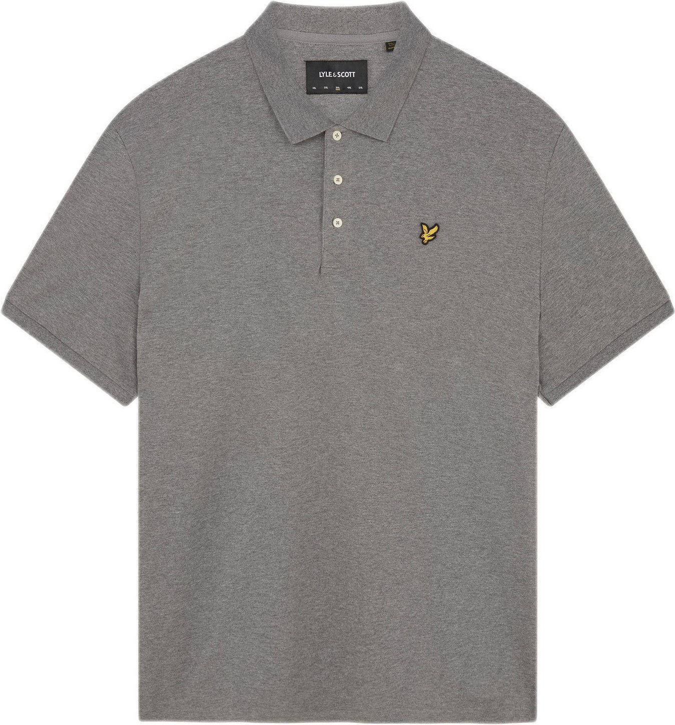 Lyle & Scott Einfarbiges Polohemd in Grau