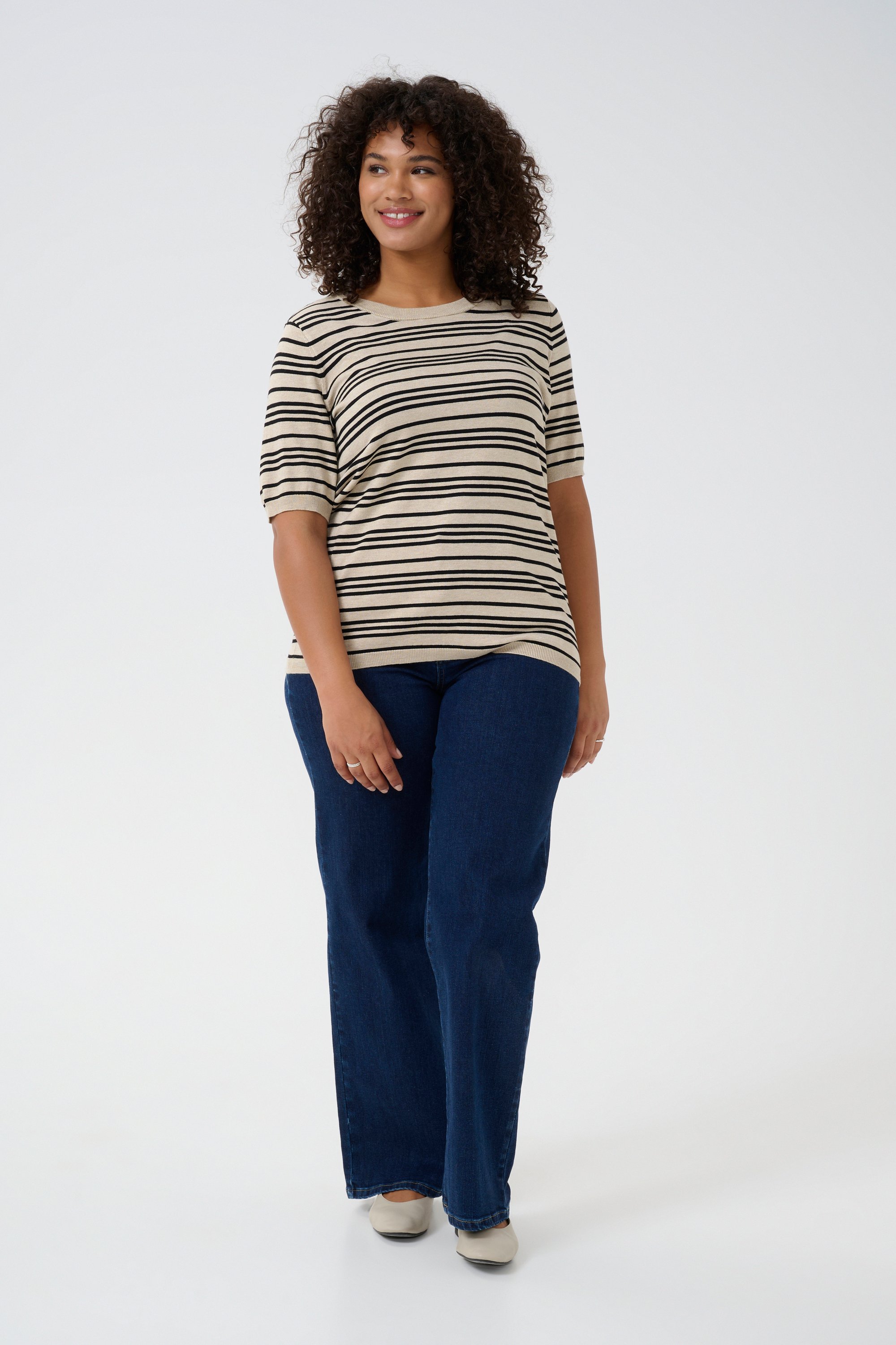 Strickpullover Regular fit black offwhite