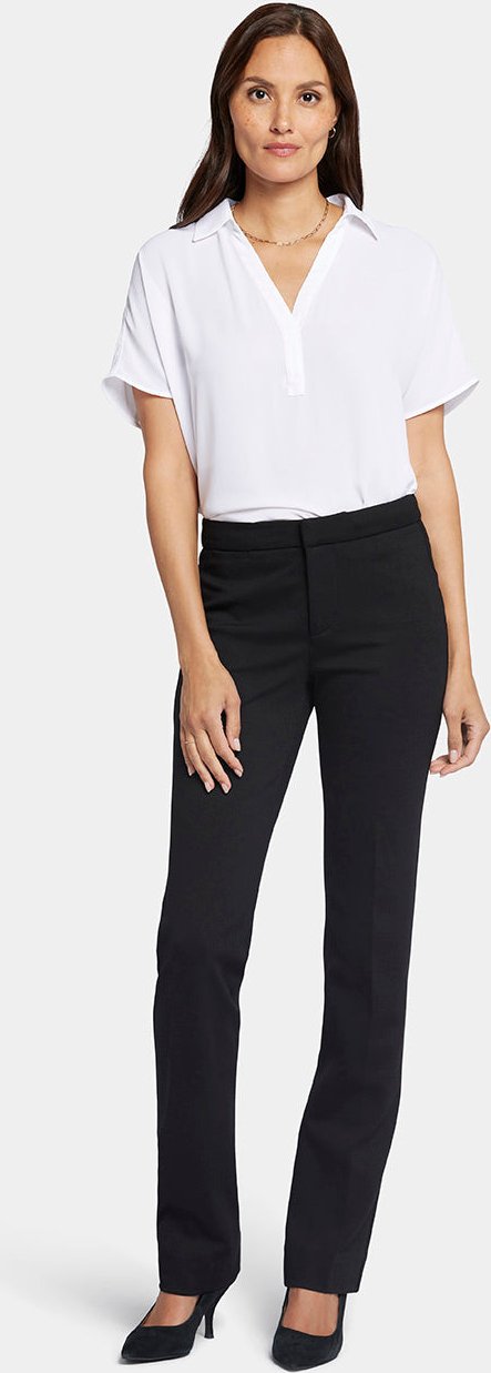 Slim Pants aus Ponte-Strick | Schwarz