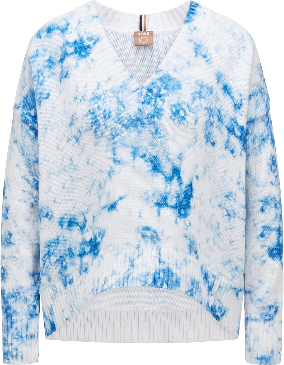 Boss - Pullover Top für Damen (Weiß/Blau)