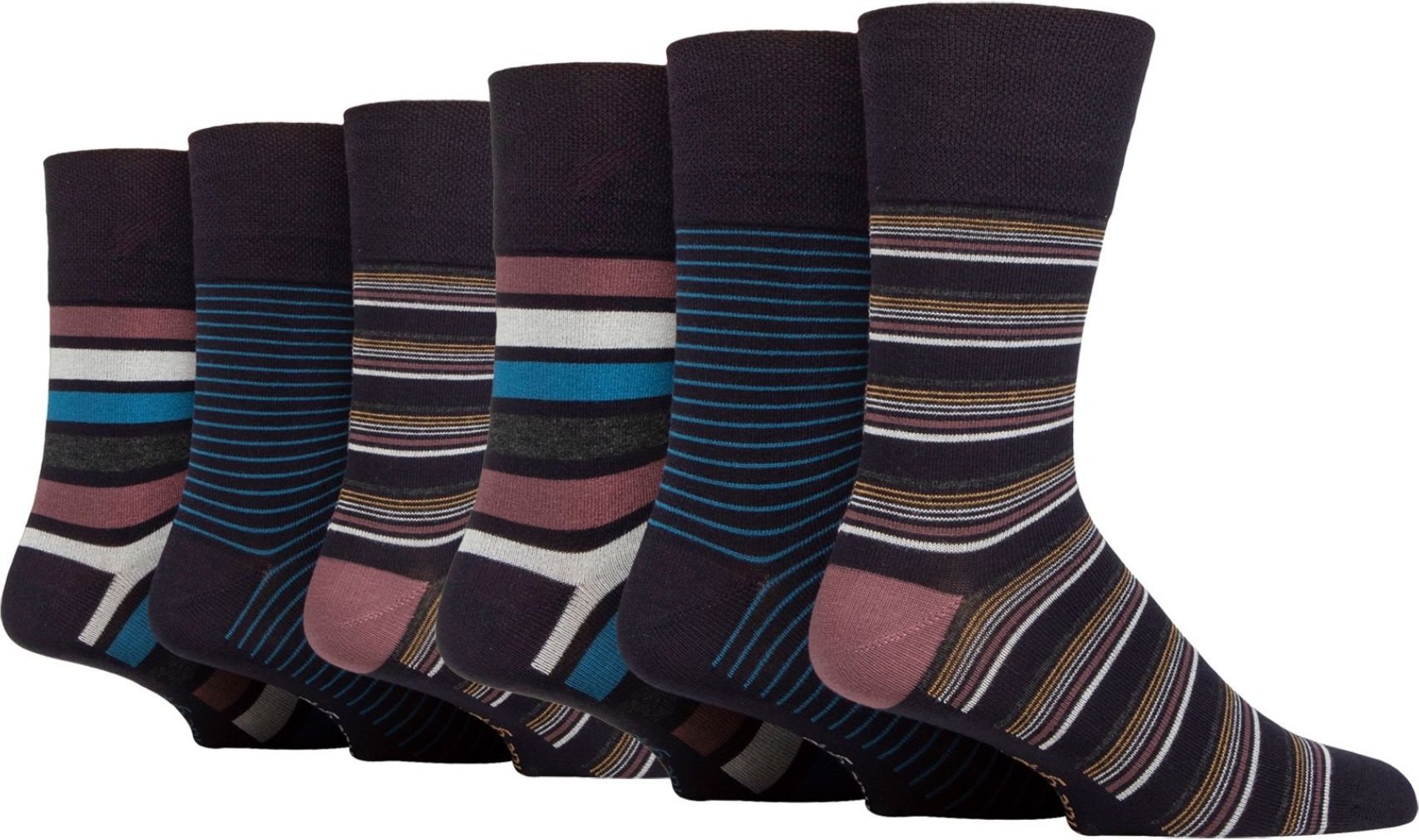 Thumbnail - 6er Pack Herren Bambus Socken mit weitem, elastikfreiem Bund