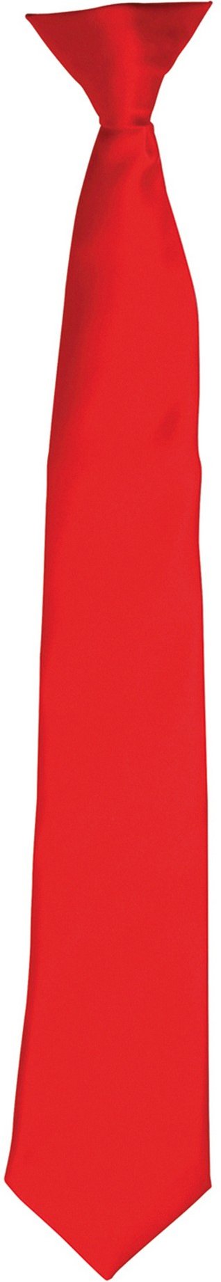 Premier Colours Herren Satin-Clip-Krawatte (Rot)