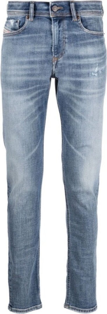 Diesel 1979 Sleenker Plain Light Blue verblasste Denim-Jeans