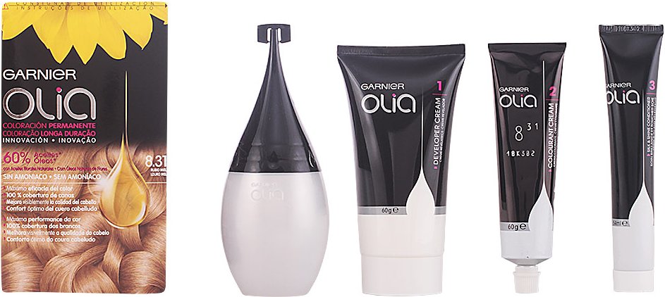 Olia Coloración Permanente #8,31 Rubio Miel Set 4 pz