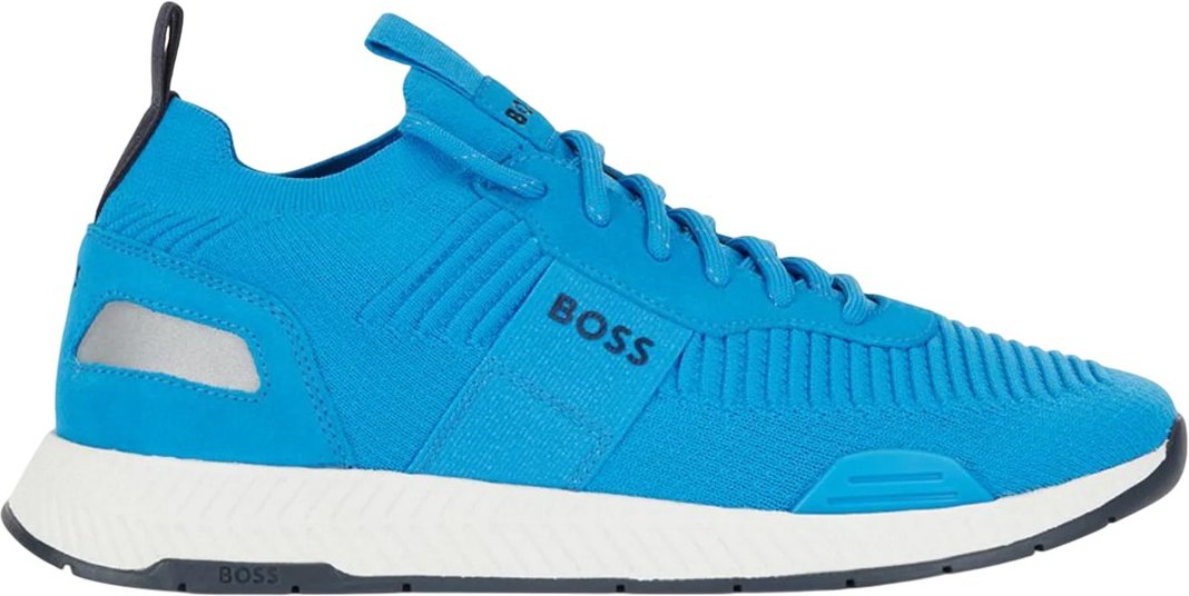 Boss - Herren Sneaker "Titanium", Wildleder-Panel (Kobaltblau)