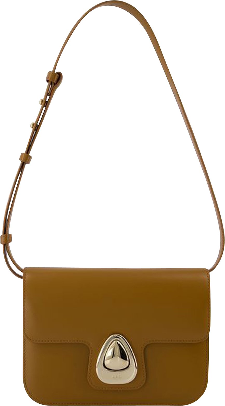 Thumbnail - Astra Small Crossbody Tasche - A.P.C - Leder - Braun
