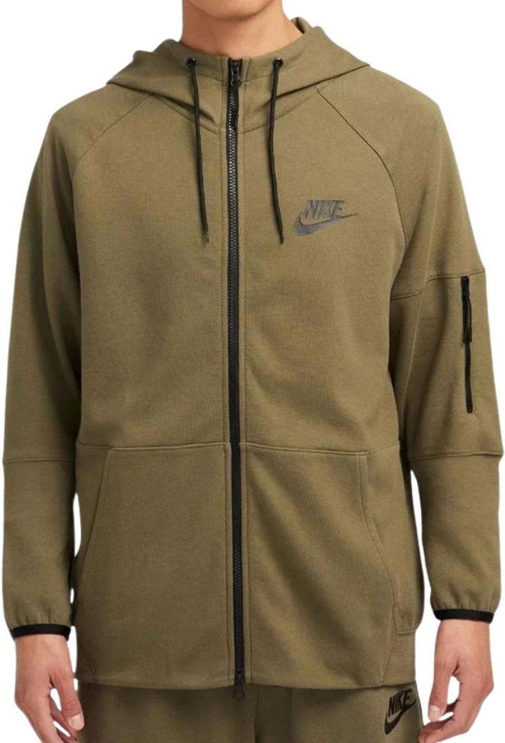 Nike - Hoodie mit durchgehendem Reißverschluss für Herren (Khakigrün)
