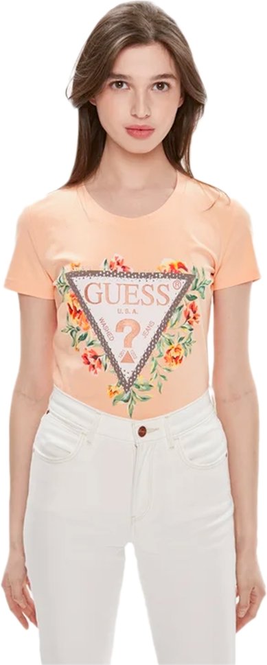 T-Shirt Guess Femme Blumen