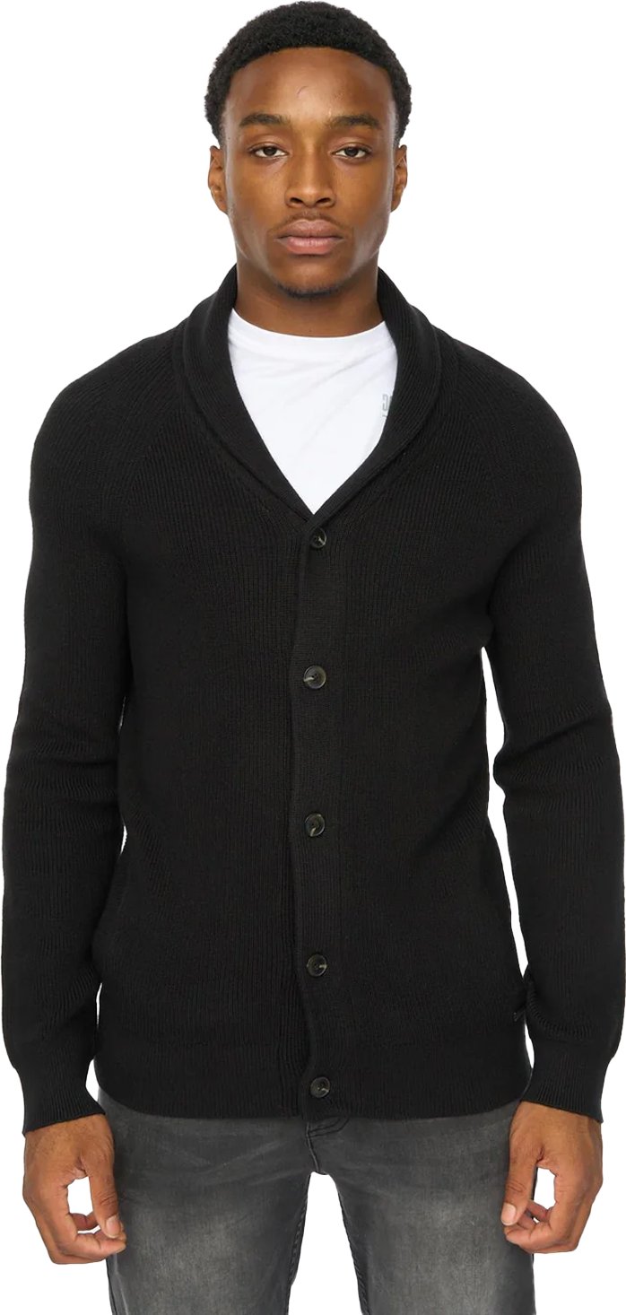 Duck and Cover - "Venosa" Strickjacke für Herren, Schalkragen (Schwarz)