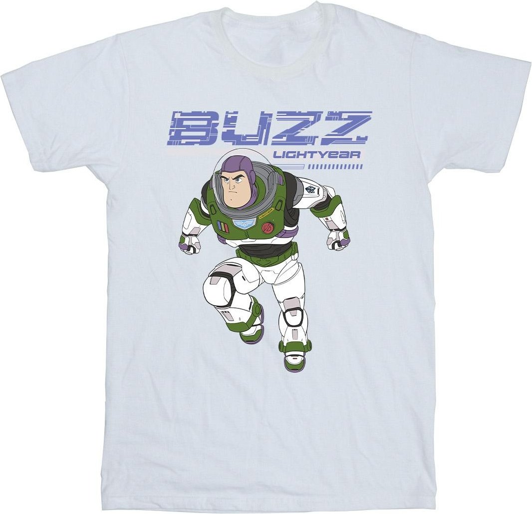 Disney - "Lightyear Buzz Jump To Action" T-Shirt für Mädchen (Weiß)