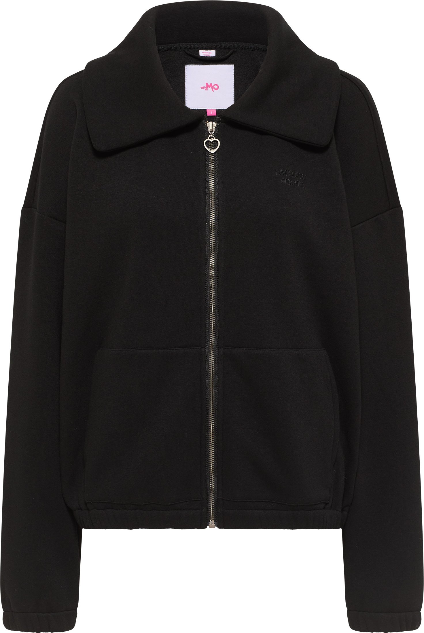 Mymo Sweatjacke Damen schwarz
