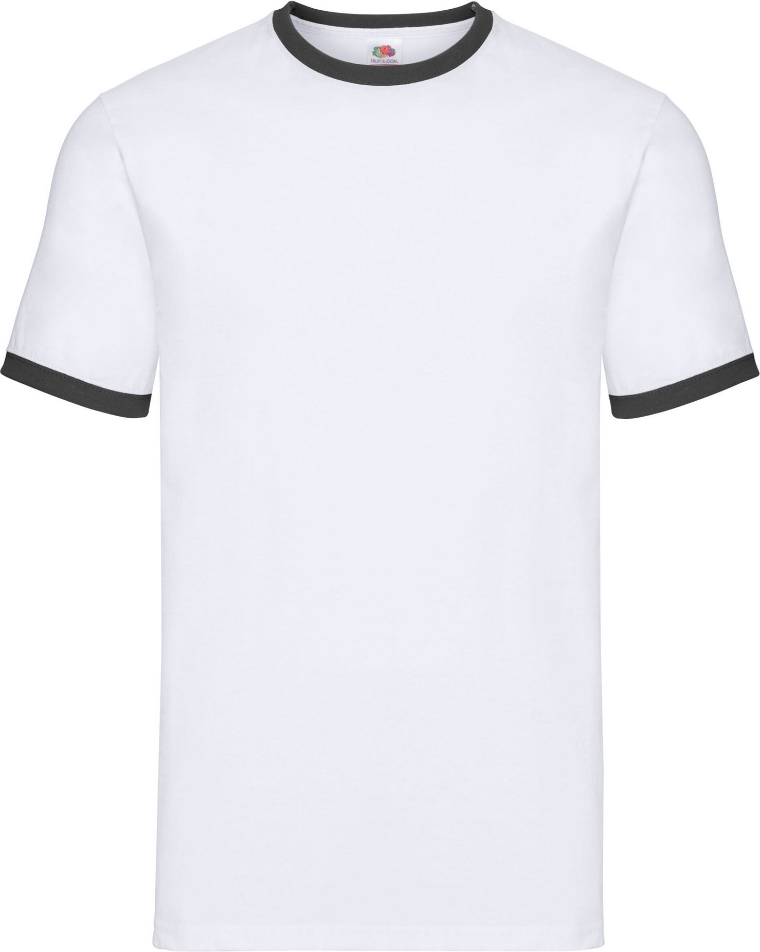 Fruit of the Loom - T-Shirt Ringer-Stil für Herren (Weiß/Schwarz)