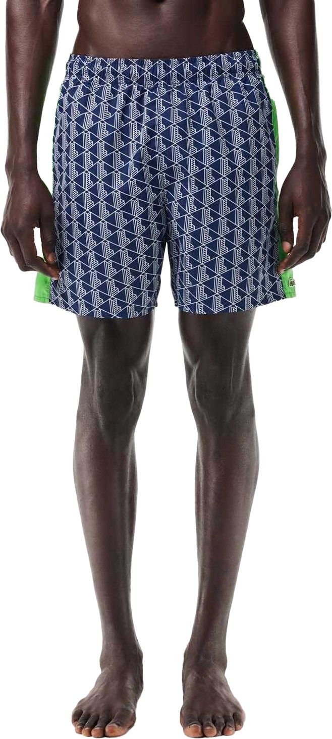 Lacoste - Badehose Midi-Länge für Herren (Dunkles Marineblau/Grün)