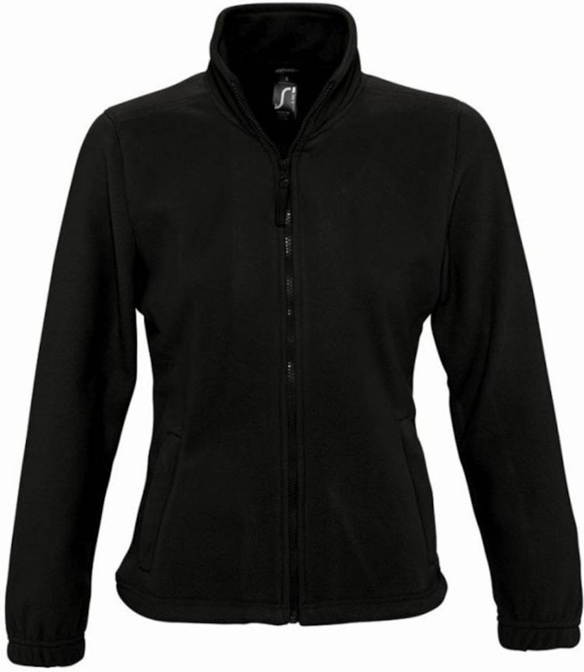 SOLS Womens/Ladies North Full Zip Fleece Jacke (Schwarz)