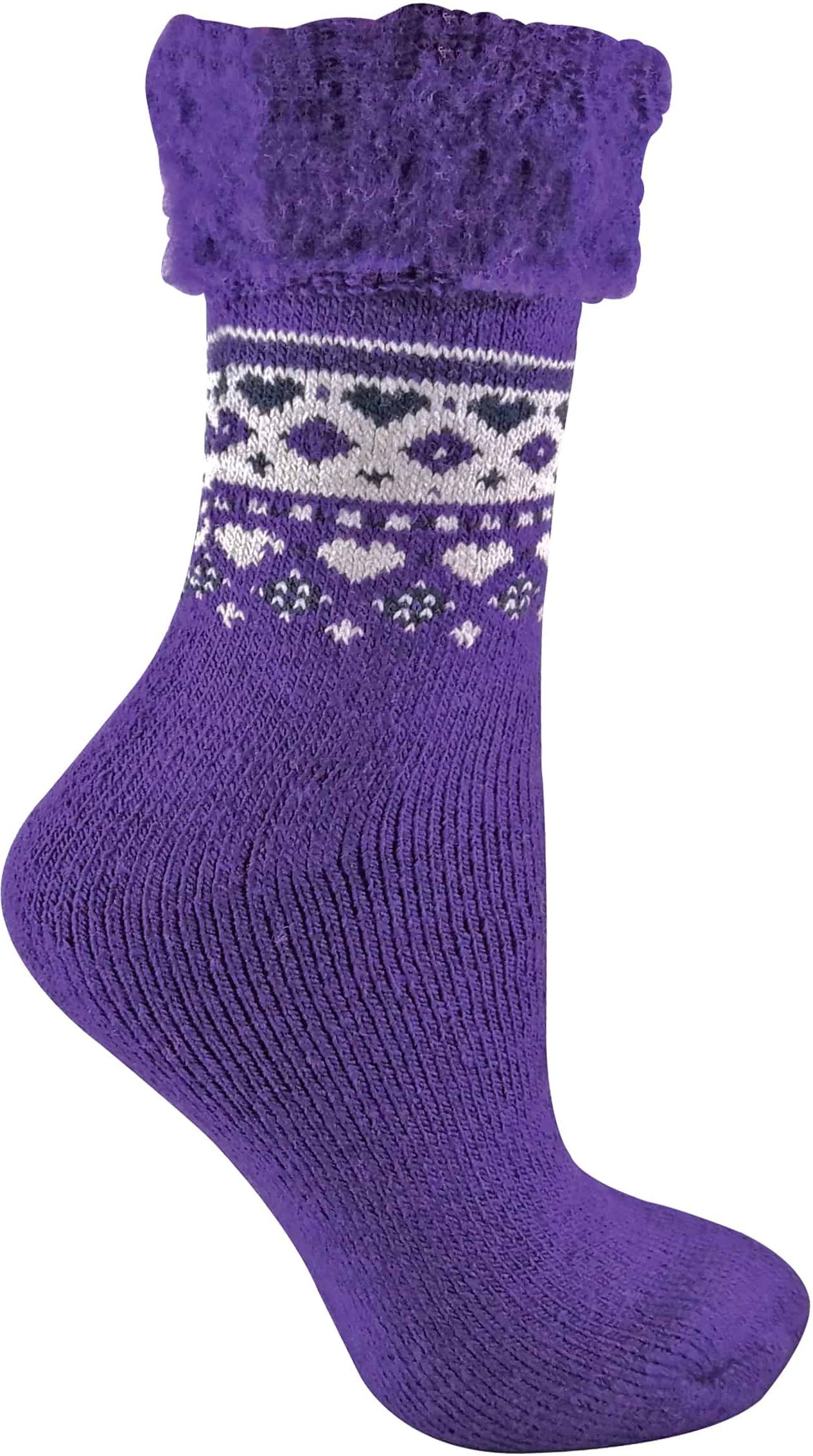 Sock Snob Damen Turn Over Top Warme Thermo-Winter-Nordic-Bettsocken