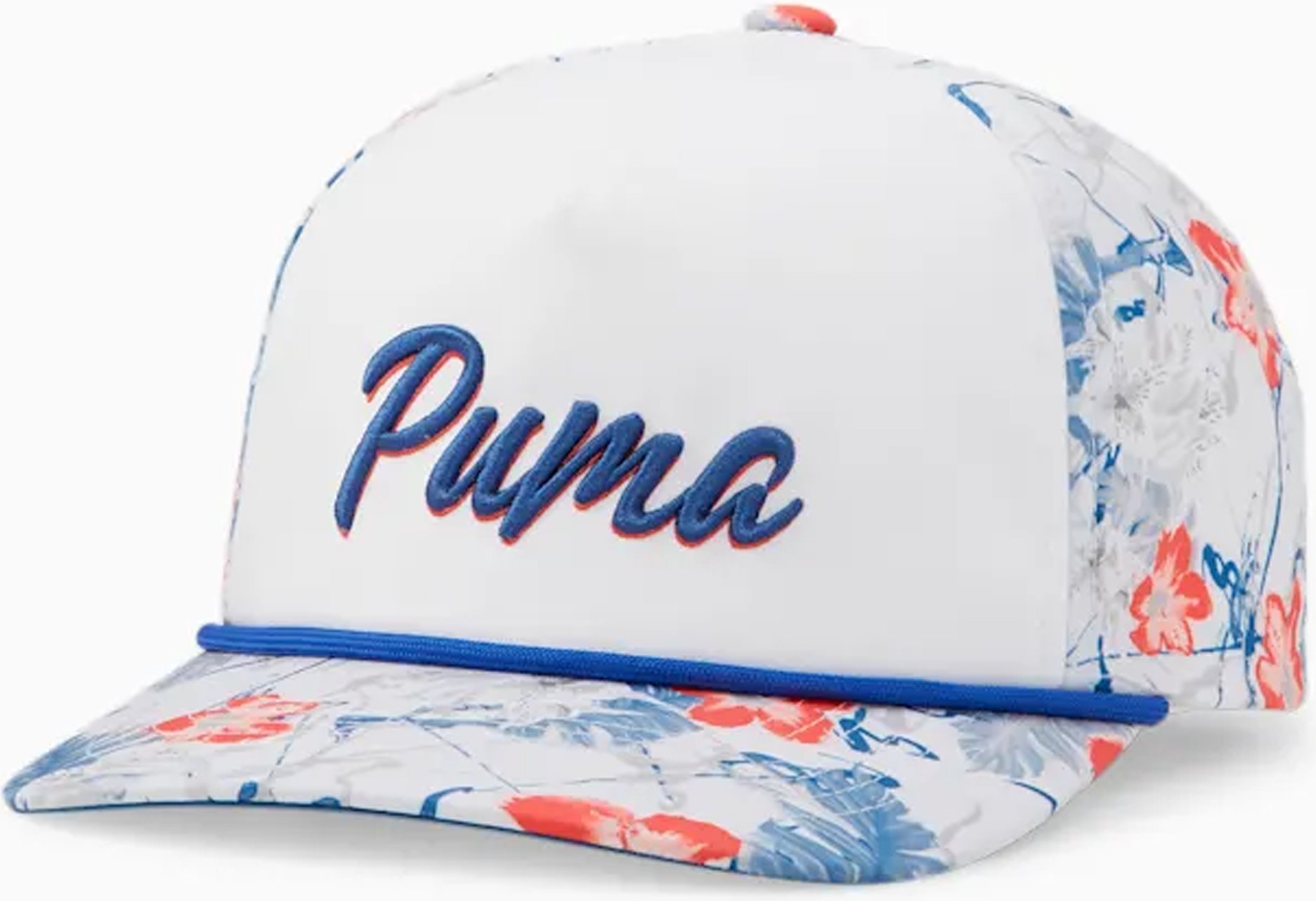 Puma P 110 FlexFit Verstellbarer Weiß/Blau -Herren -Golfkappe 023807 01