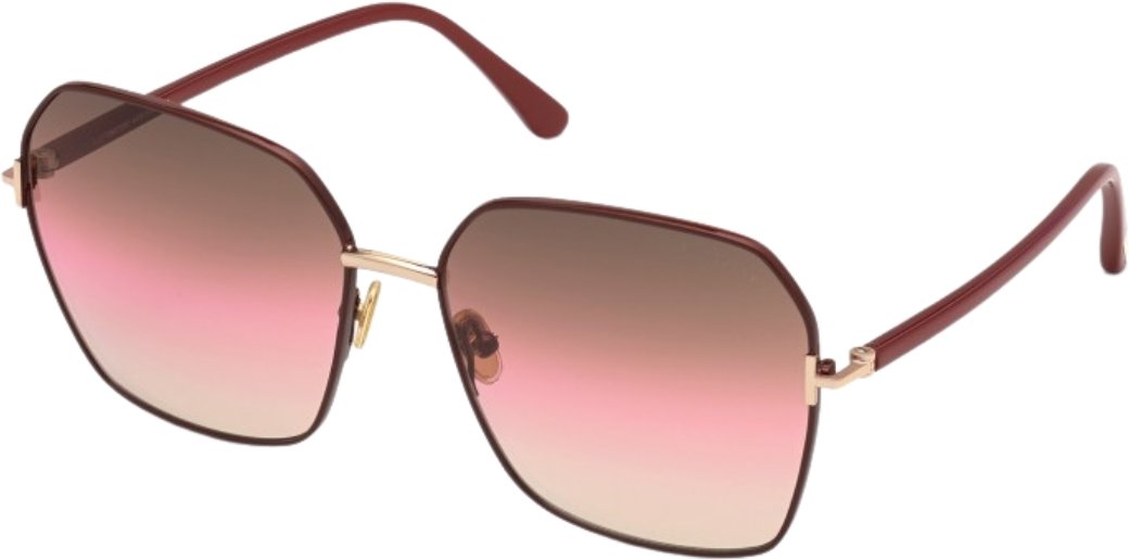 Tom Ford FT0839 69F Claudia-02 Gl�nzende Bordeaux-Sonnenbrille