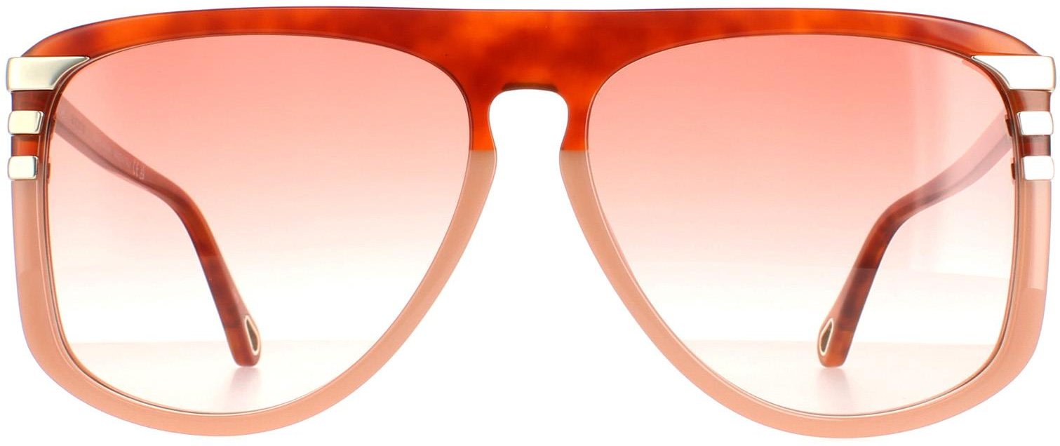 Thumbnail - Chloe Aviator Damen Glänzend Blond Havanna Orange Farbverlauf CH0104S