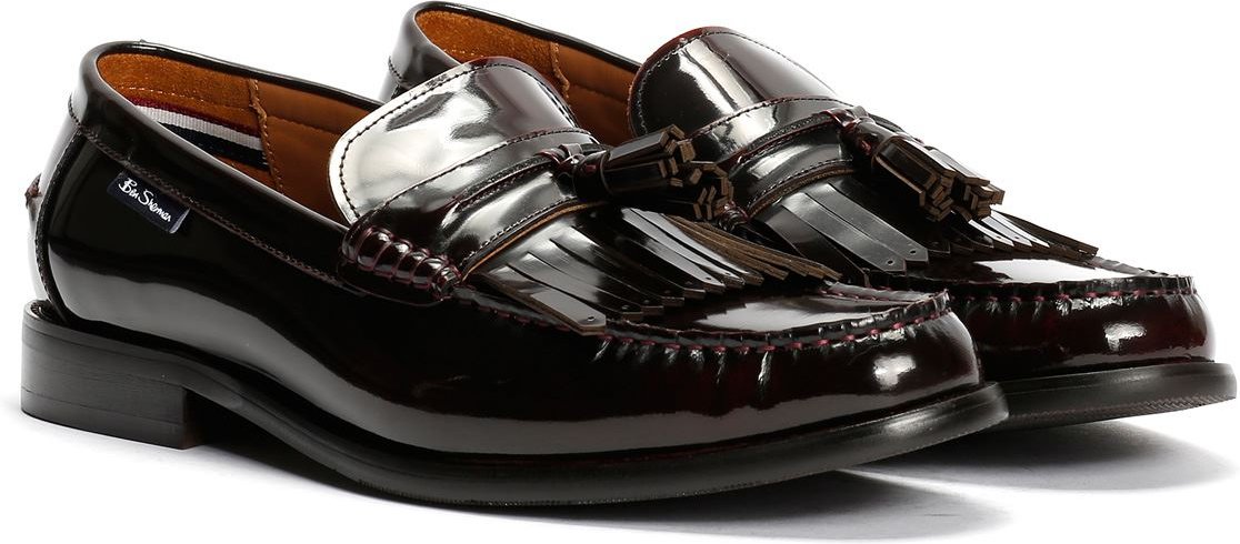 Ben Sherman Buster Leder Männer Rote Slipper