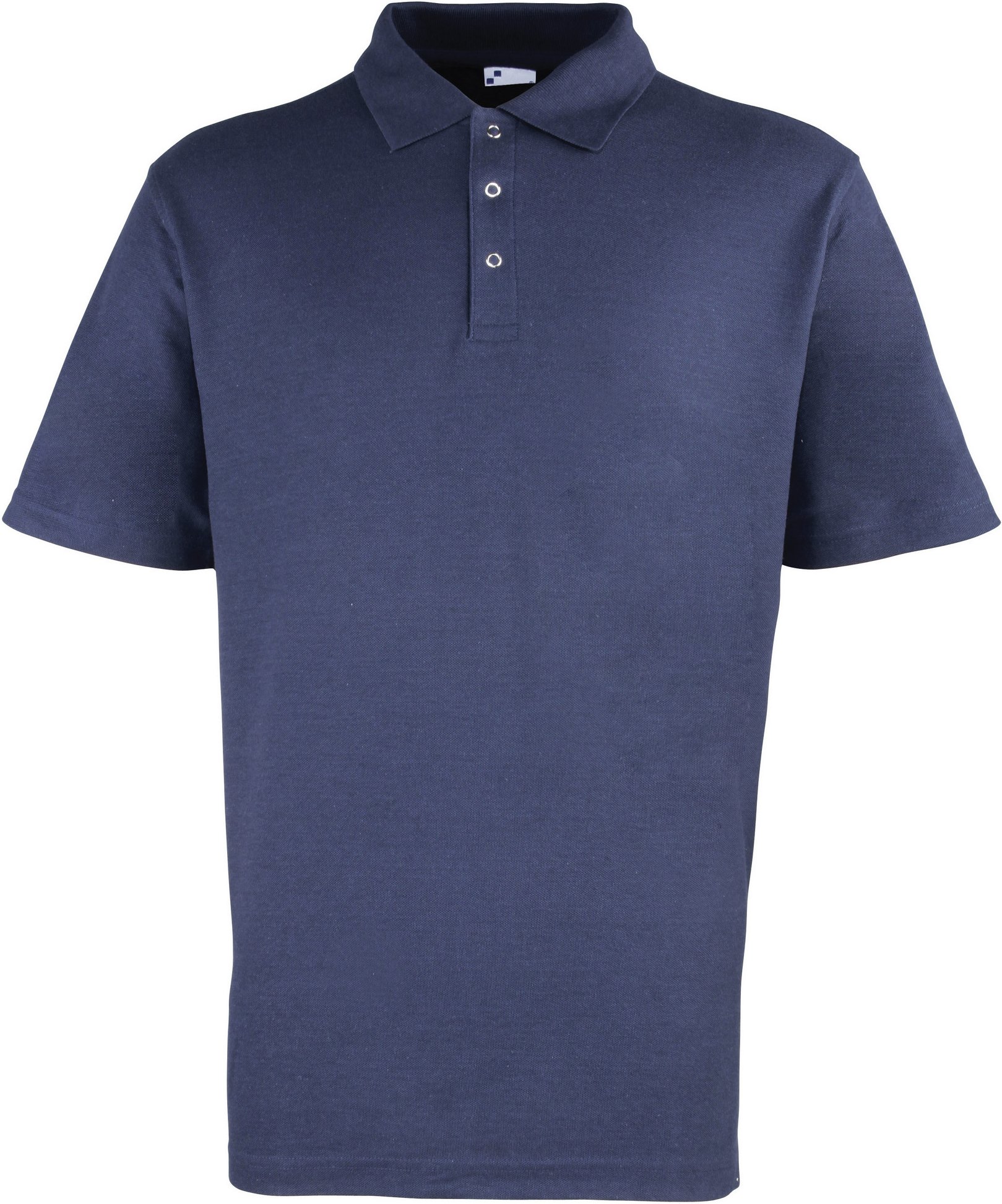 Premier Mens Stud Heavyweight Plain Pique Polo Shirt (Marine)