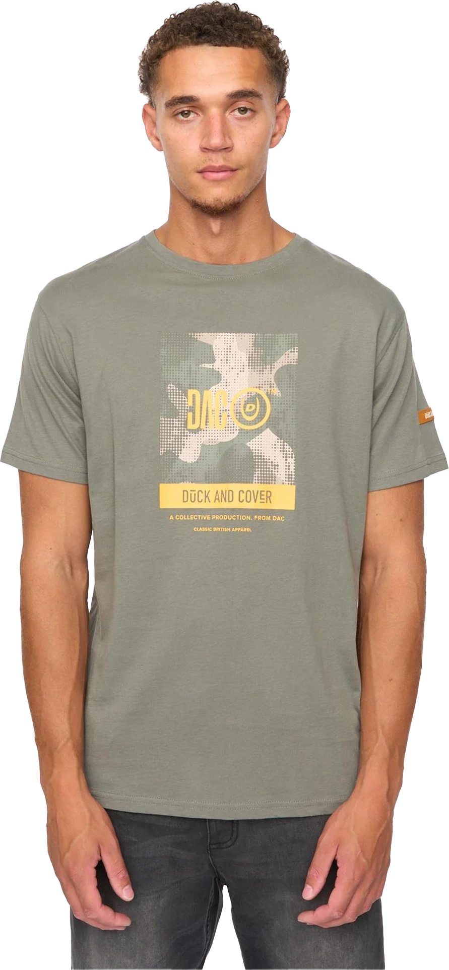 Duck and Cover - "Camostack" T-Shirt für Herren (Dunkel-Olive)