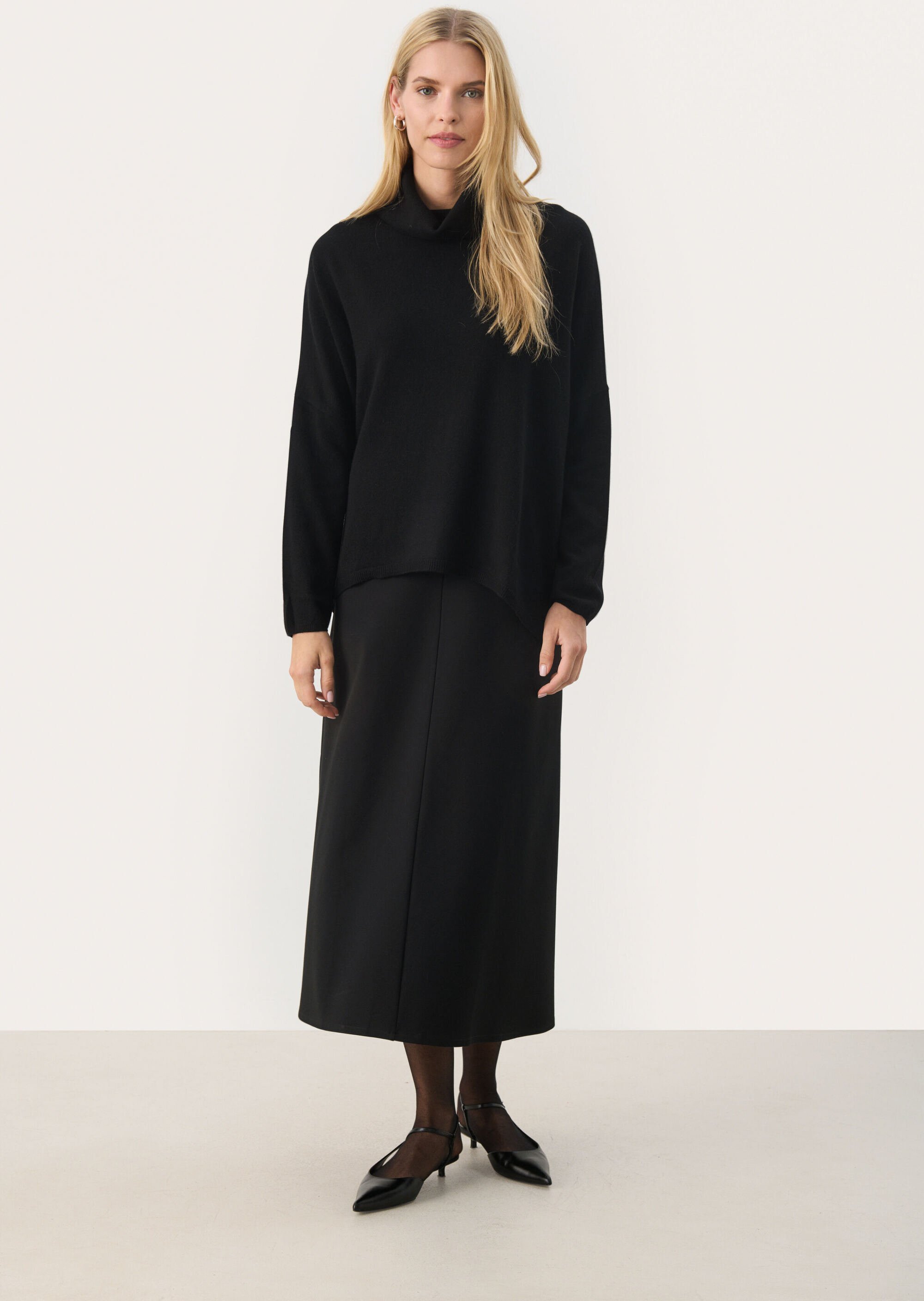 Strickpullover Lockere Passform black