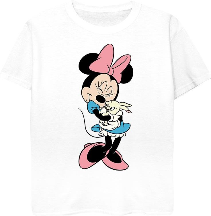 Disney - "Minnie Mouse Bunny Hug" T-Shirt für Mädchen (Weiß)